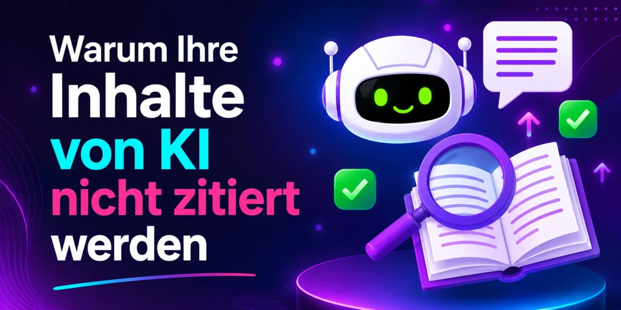 Warum Ihre Inhalte von KI nicht zitiert werden?